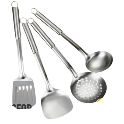 Titanium 3-piece Cookware Set – Induction Compatible & Natural Non-Stick – 2 Pans + Utensil Set