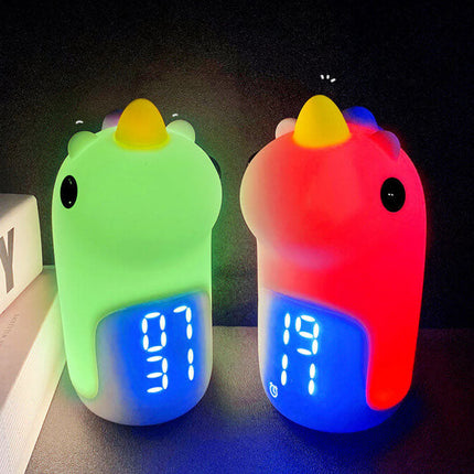 Cute Unicorn LED Alarm Clock & Night Light – USB Powered Decorative Lamp 4.4" x 6.3"