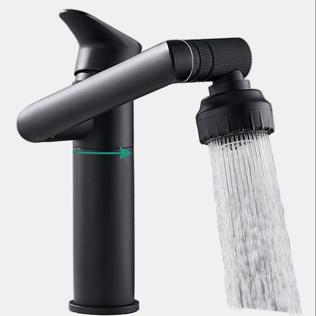 Matte Black 360° Swivel Kitchen & Bathroom Faucet – Modern Single Handle Design
