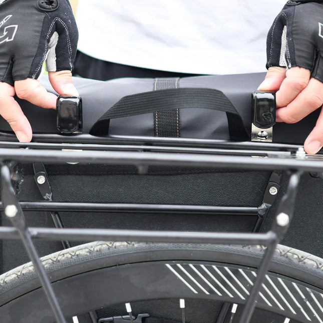Waterproof Double Bike Pannier – Spacious Rear Rack Bag with Quick-Release System