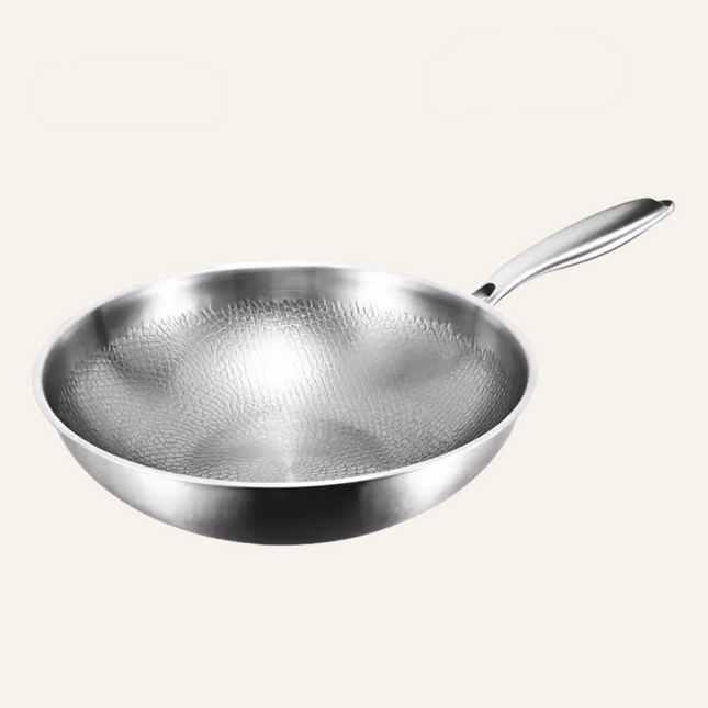 Premium Stainless Steel Non-Stick Wok Frying Pan – Induction Compatible, Durable Everyday Skillet