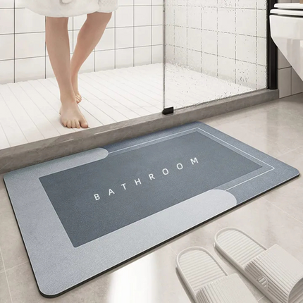 Non-Slip Bath Mat 16" x 24" – Absorbent, Quick-Dry & Soft Microfiber Bathroom Rug