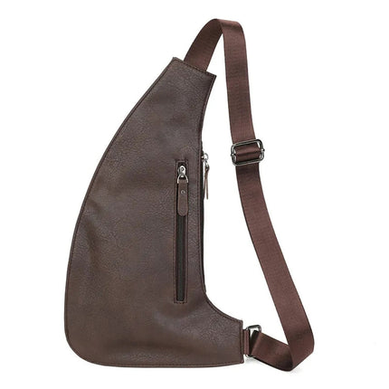 Men’s Crossbody Shoulder Bag – Leather Sling Bag with Multiple Compartments