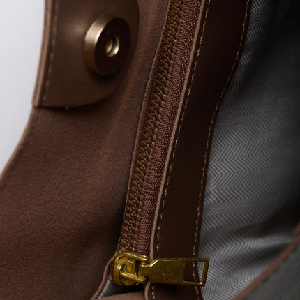 Minimalist Leather Shoulder Bag for Women – Spacious Black & Brown Elegance Handbag