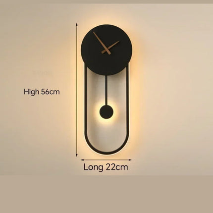 Modern LED Wall Clock Lamp 59″ x 79″ – Stylish 2-in-1 Home Decor & Ambient Light