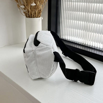 White Crossbody Belt Bag – Adjustable Waist Pack for Women & Men | Stylish, Spacious & Durable