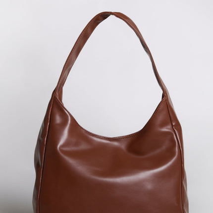 Minimalist Hobo Shoulder Bag – Vegan Leather
