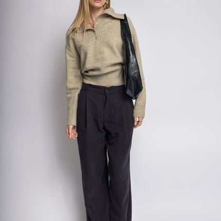 Black Vegan Leather Half-Moon Shoulder Bag – Elegant & Versatile