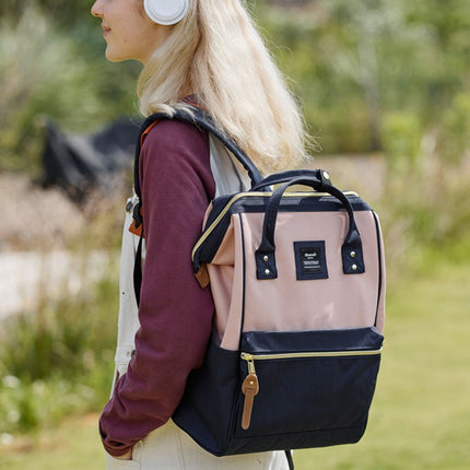 Holly Daze Waterproof Canvas Backpack – Eco-Friendly, Minimalist Japanese Design, Padded Laptop Compartment