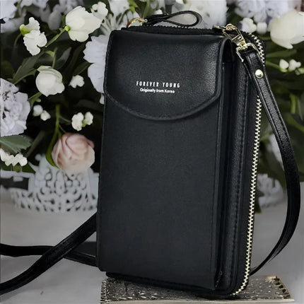 Forever Young Crossbody Phone Bag – Compact Shoulder Bag with Multiple Pockets
