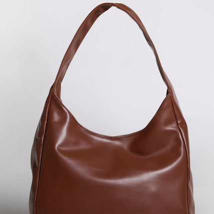 Minimalist Hobo Shoulder Bag – Vegan Leather