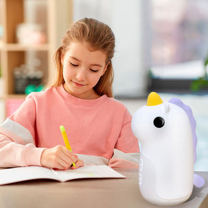 Cute Unicorn LED Alarm Clock & Night Light – USB Powered Decorative Lamp 4.4" x 6.3"