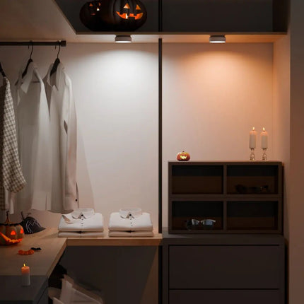 Wireless LED Puck Lights with Remote Control – Dimmable Under Cabinet Lighting with Timer & Adhesive Mount – Battery Operated, 3 Color Modes