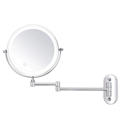 Rechargeable LED Makeup Mirror with 5x Magnification & Adjustable Lighting – Portable Vanity Mirror 7.9"