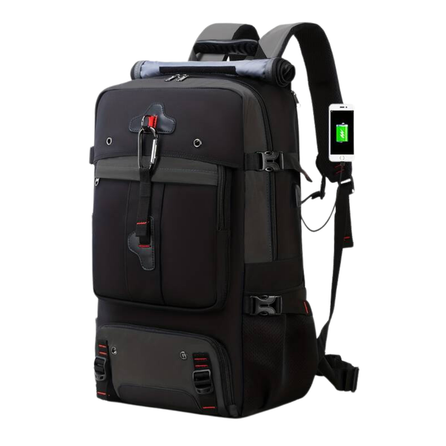 50L Waterproof Travel Backpack with USB Charging Port – Durable, Spacious, and TSA-Friendly