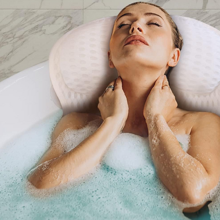 4D Luxury Bath Pillow with Ergonomic Neck & Back Support – Spa Comfort for Tub Relaxation at Home