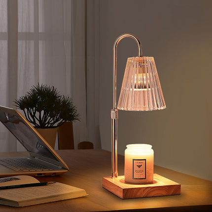 Modern Scandinavian Candle Warmer Lamp with Dimmer & Timer – Flameless Wax Melt Lamp for Scented Candles