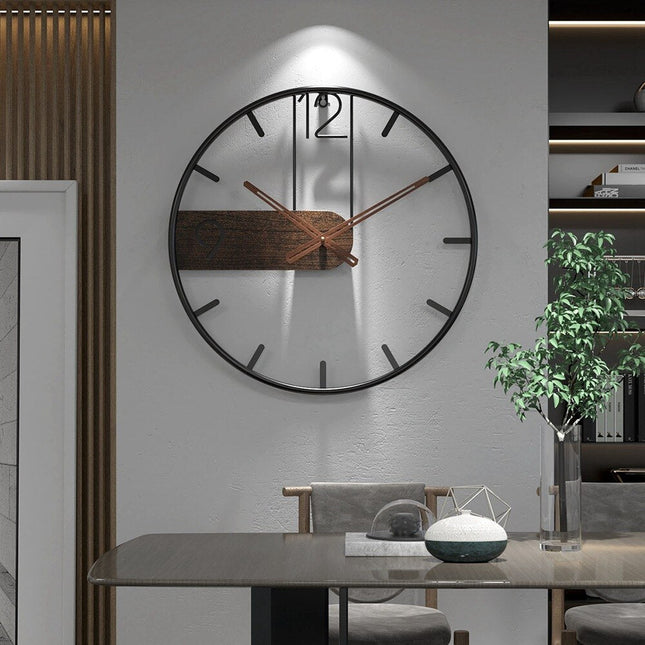 Modern Nordic Silent Wall Clock – 16" or 20" Quiet Non-Ticking Design for Stylish Home Decor