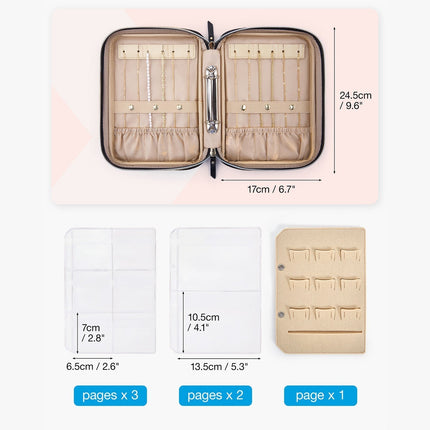 Luxury Travel Jewelry Box – Compact Organizer for Rings, Necklaces & Earrings