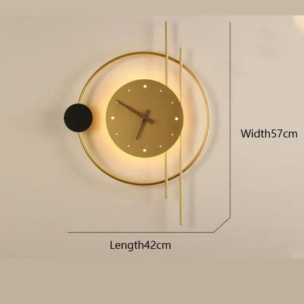 Modern LED Wall Clock Lamp 59″ x 79″ – Stylish 2-in-1 Home Decor & Ambient Light