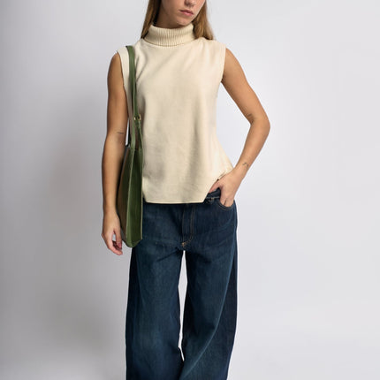 Minimalist Leather Shoulder Bag for Women – Spacious Black & Brown Elegance Handbag