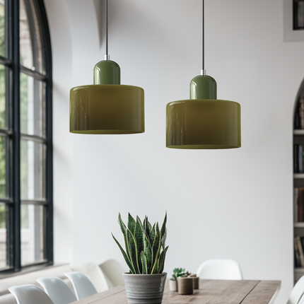 Elongated Halo Pendant Light – Modern Hanging Ceiling Fixture for Dining, Kitchen & Hallway
