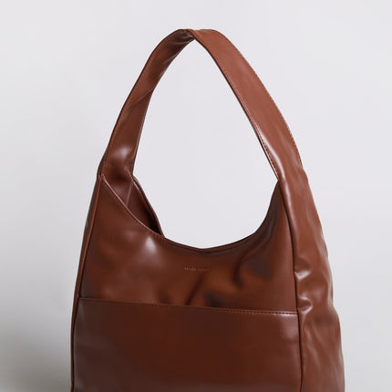 Minimalist Hobo Shoulder Bag – Vegan Leather