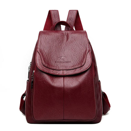 Elegant PU Leather Women's Backpack – Stylish, Spacious & Water-Resistant