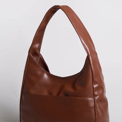 Minimalist Hobo Shoulder Bag – Vegan Leather
