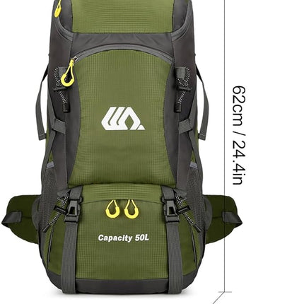 50L Waterproof Hiking Backpack – Ergonomic, Water-Resistant Daypack for Travel & Outdoor Adventures