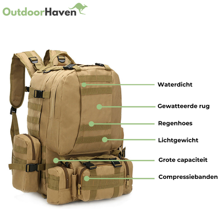 50L Military Tactical Backpack – Waterproof, Durable, and Spacious for Outdoor Adventures
