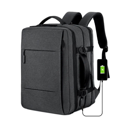 Waterproof Laptop Backpack with USB Charging Port – Fits 15.6" Laptops, Expandable Capacity, Anti-Theft Design