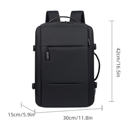 Waterproof Laptop Backpack with USB Charging Port – Fits 15.6" Laptops, Expandable Capacity, Anti-Theft Design