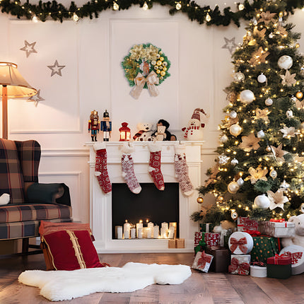 Modern Christmas Wreath 12" – Elegant Holiday Door & Home Decoration