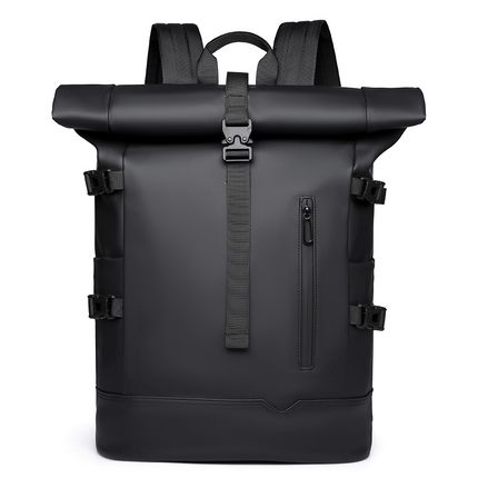 Waterproof Rolltop Backpack – Modern Laptop Bag with Large Capacity