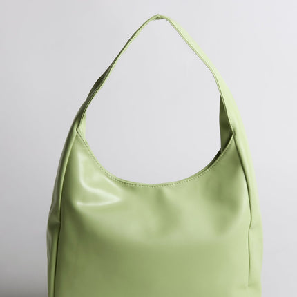 Minimalist Hobo Shoulder Bag – Vegan Leather