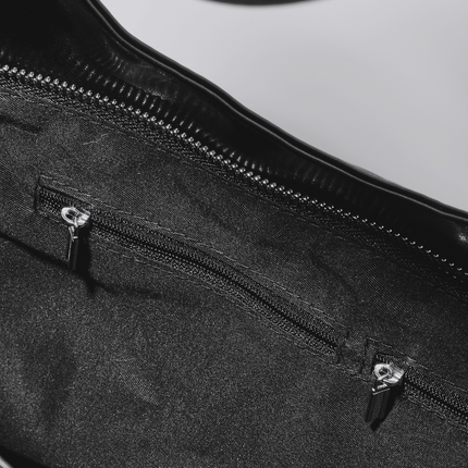 Modern Shoulder Bag with Front Pockets – Vegan Leather