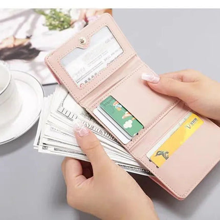 Vintage Kaylee Wallet – Stylish Compact PU Leather Purse with Heart Detail