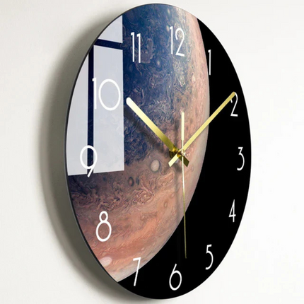 Large Modern Glass Wall Clock 19.7" – Elegant Decorative Clock for Kitchen & Living Room