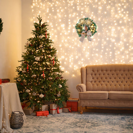 Modern Christmas Wreath 12" – Elegant Holiday Door & Home Decoration