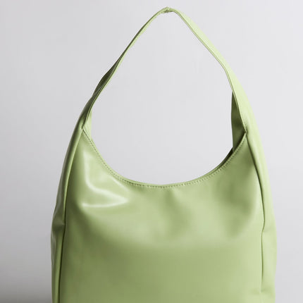 Minimalist Hobo Shoulder Bag – Vegan Leather
