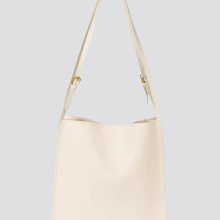 Minimalist Leather Shoulder Bag for Women – Spacious Black & Brown Elegance Handbag