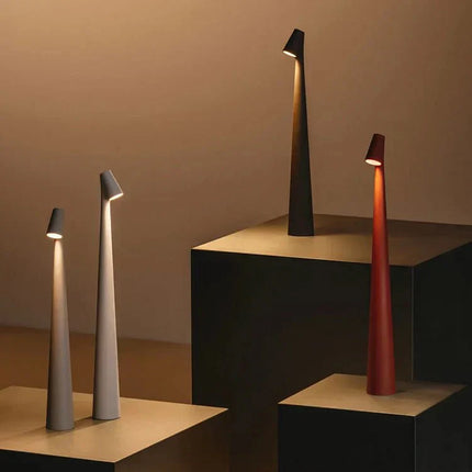 Modern LED Candle-Style Table Lamp – Dimmable & Wireless | Elegant Ambient Lighting