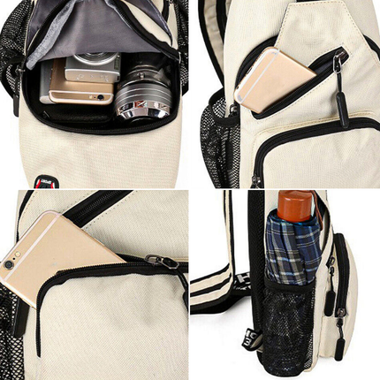 Lightweight Canvas Shoulder Bag - Casual Everyday Bag with Adjustable Strap