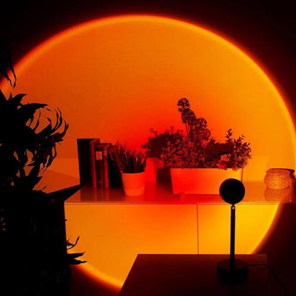 Sunset Projection Lamp – 360° Rotating LED Mood Light for Bedroom, Living Room & Photography | USB-Powered, Adjustable Angle