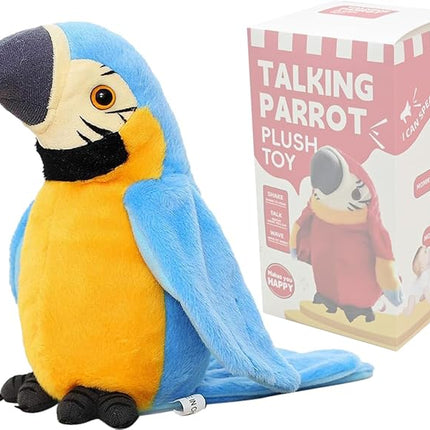 Interactive Talking Parrot Plush Toy – Repeats Your Words & Moves – Soft Cuddly Bird