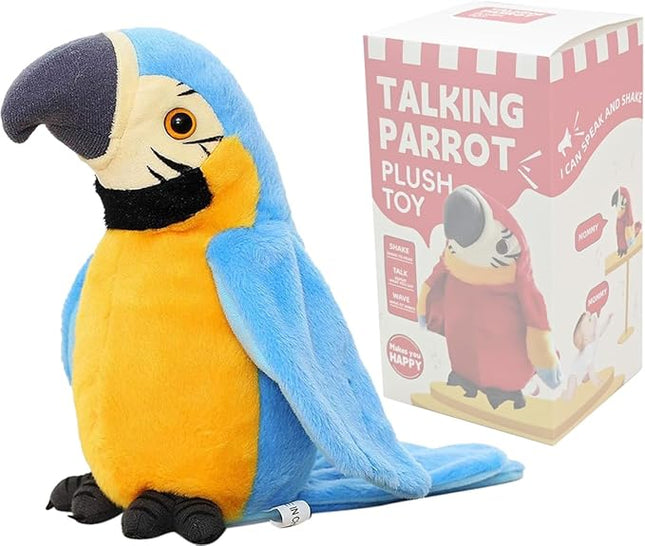 Interactive Talking Parrot Plush Toy – Repeats Your Words & Moves – Soft Cuddly Bird