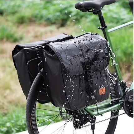 Waterproof Double Bike Pannier – Spacious Rear Rack Bag with Quick-Release System