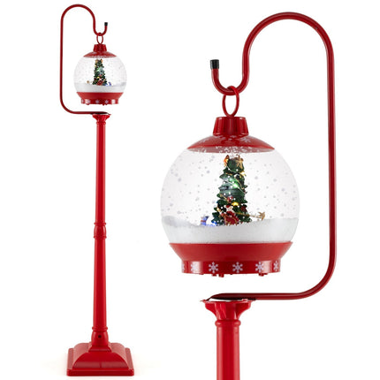 Christmas Lamp Post with Decorative Lantern – 68" LED Light-Up Holiday Decoration for Indoor & Outdoor Use