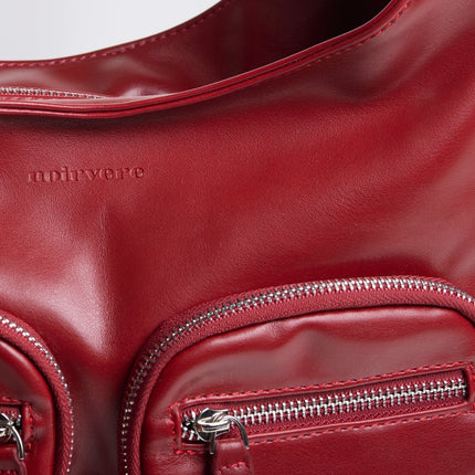 Modern Shoulder Bag with Front Pockets – Vegan Leather